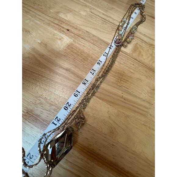 Loft Gold-Tone Three Necklace Set With Faceted Crystal & Bead Accents 24" - Picture 11 of 11